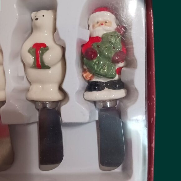 Russ Moments Of Wonder Stoneware Holiday Spreader Set 4-Piece - Picture 2 of 6